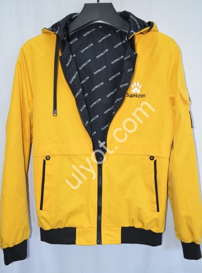 ВЕТРОВКА ДВУХСТОРОН. (X-4XL) ЖЕЛТЫЙ+ЧЕРНЫЙ BL-07