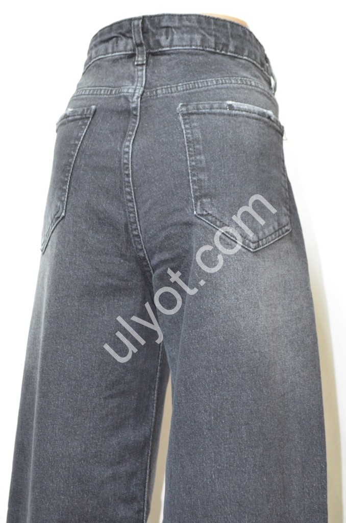 ДЖИНСЫ SASHA (30-36) Т.СЕРЫЙ 2299