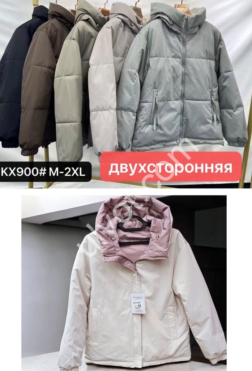 КУРТКА ДВУХСТОРОН. (M-2XL) СЕРЫЙ 900