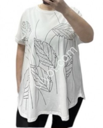 Фото 2 ФУТБОЛКА (2XL-4XL) БІЛИЙ 25009