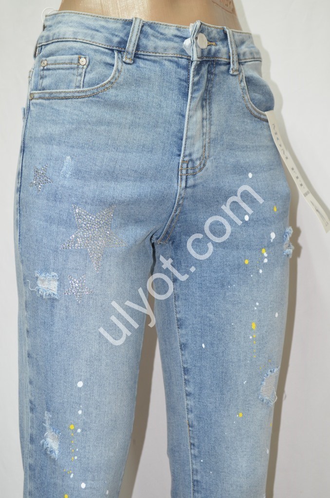 Фото 2 ДЖИНСЫ DENIM NEW (25-30) ГОЛУБОЙ 579