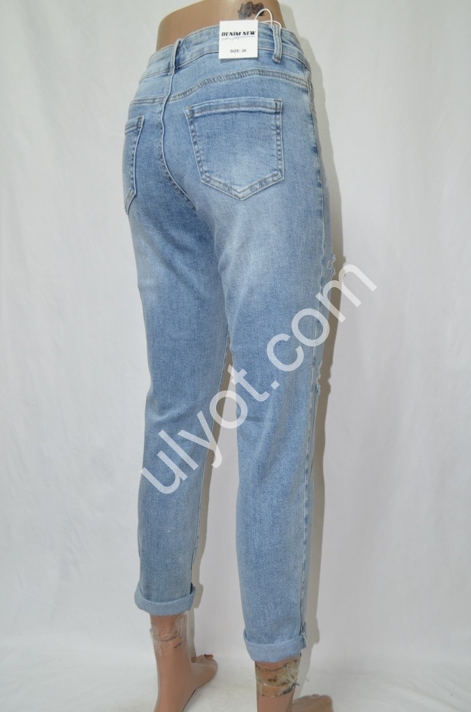 Фото 3 ДЖИНСЫ DENIM NEW (25-30) ГОЛУБОЙ 579