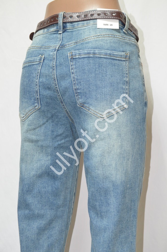 Фото 1 ДЖИНСЫ DENIM NEW (28-33) Т.ГОЛУБОЙ 585