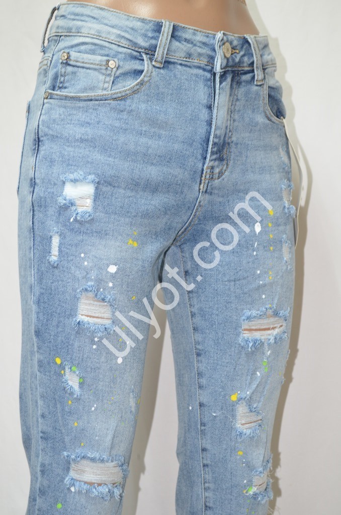 Фото 2 ДЖИНСЫ DENIM NEW (25-30) ГОЛУБОЙ 578