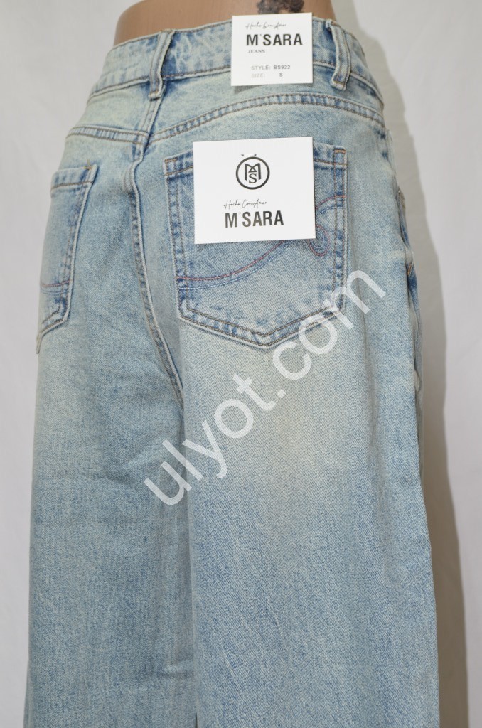 ДЖИНСЫ M.SARA (XS-XL) ГОЛУБОЙ 922