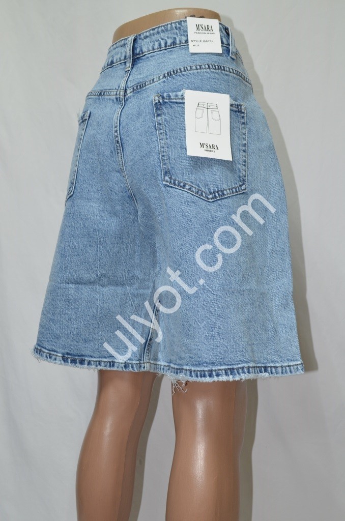 ШОРТИ M.SARA (XS-XL) БЛАКИТНИЙ 6071
