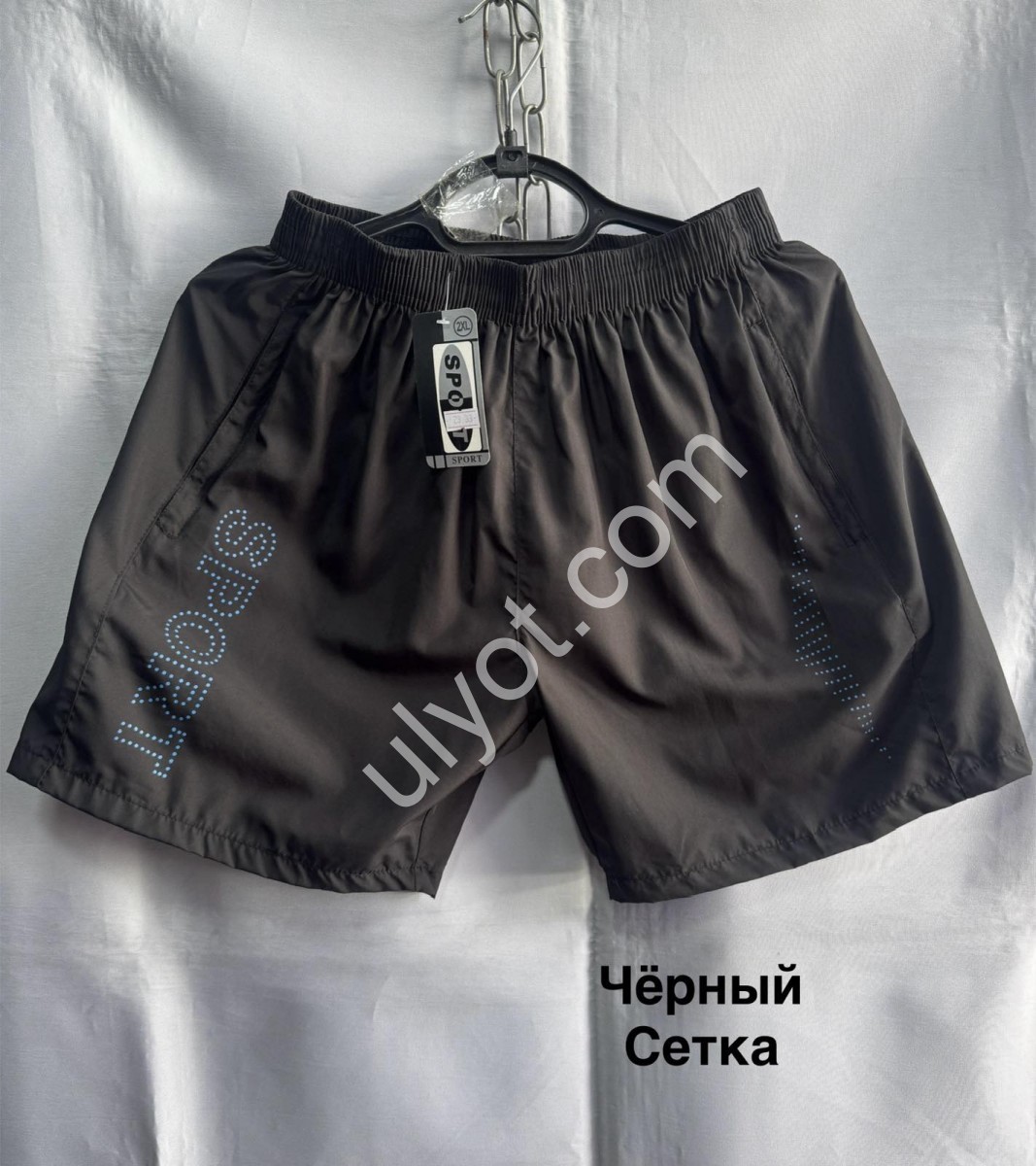 ШОРТИ SPORT (XL-5XL) ЧОРНИЙ 2333
