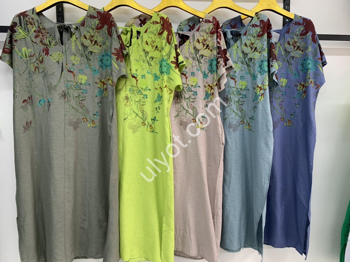ПЛАТЬЕ (3XL-6XL) ГОЛУБОЙ 10758