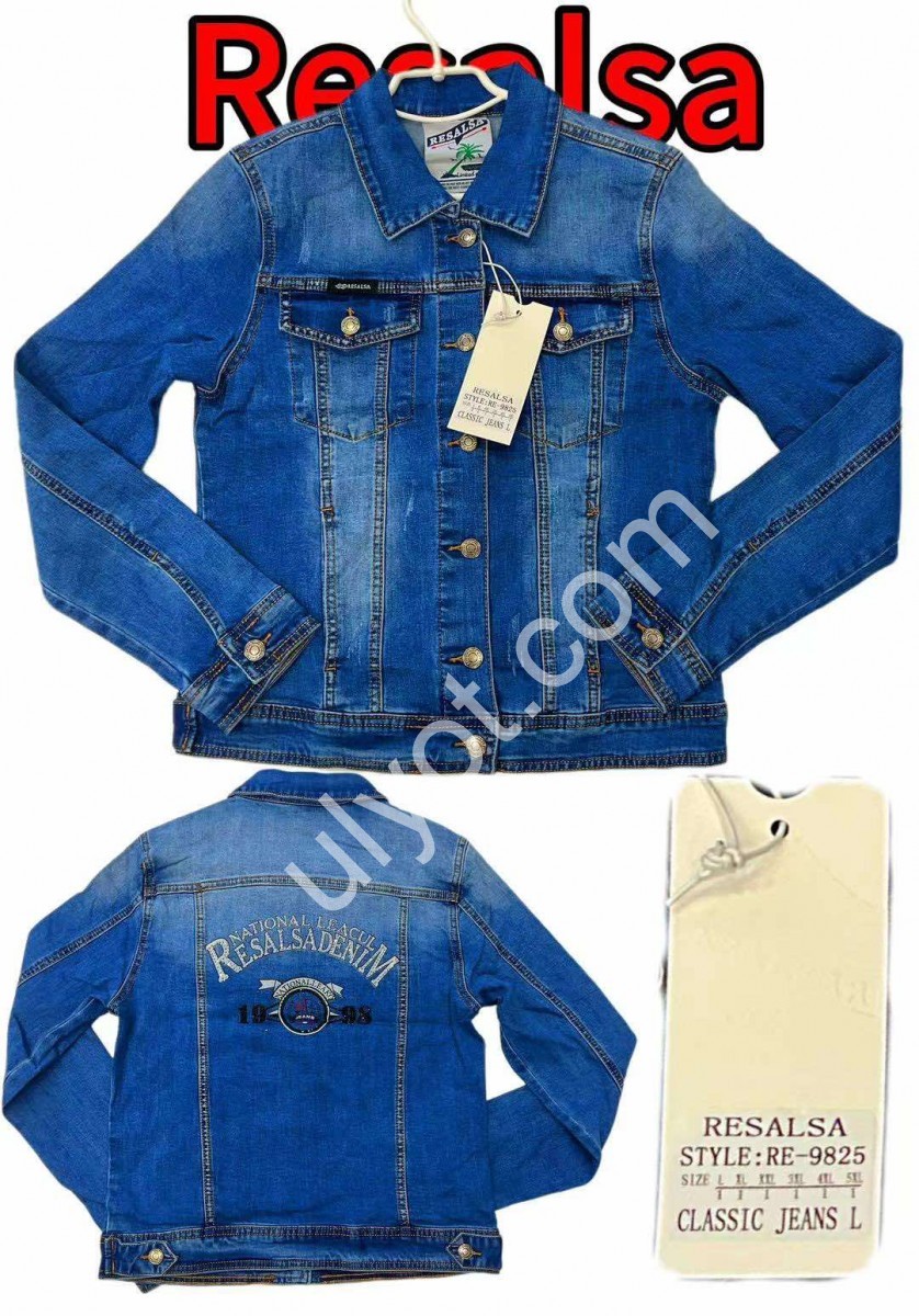 ДЖИНСОВА КУРТКА RESALSA (L-5XL) СИНІЙ RE9825