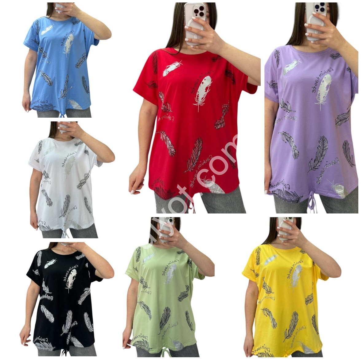 ФУТБОЛКА ПЕРО (L-2XL) МИКС 25312