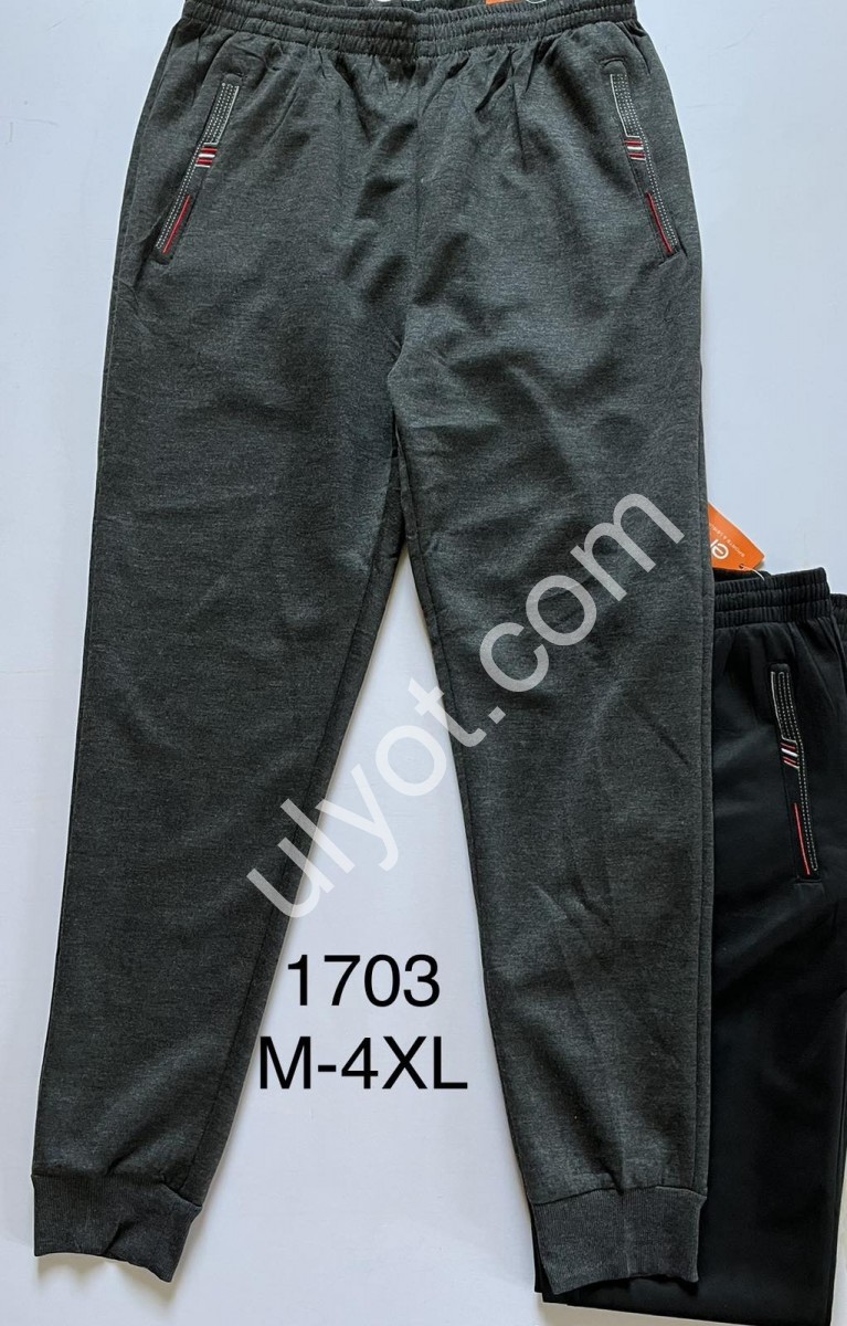 СПОРТ.ШТАНЫ-5 (M-4XL) МАНЖЕТ МИКС 1703