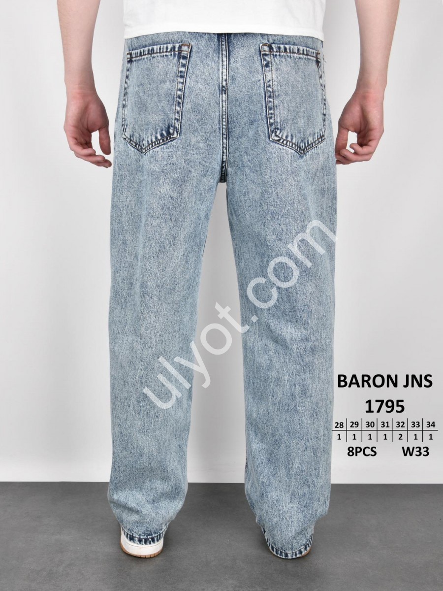 Фото 1 ДЖИНСЫ BARON (28-34) ГОЛУБОЙ 1795