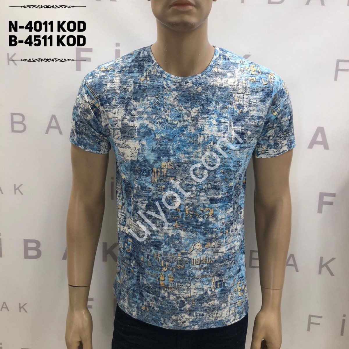 ФУТБОЛКА (M-2XL) СИНІЙ+БЛАКИТНИЙ 4011