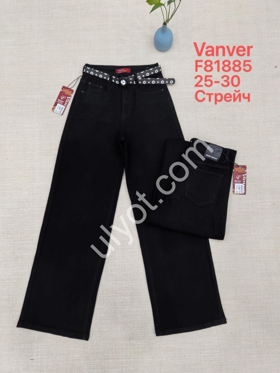 ДЖИНСЫ VANVER (25-30) ЧЕРНЫЙ 81885