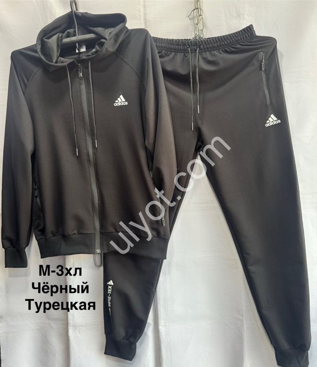 СПОРТ.КОСТЮМ A01 (M-3XLXL) МАНЖЕТ ЧЕРНЫЙ-2 