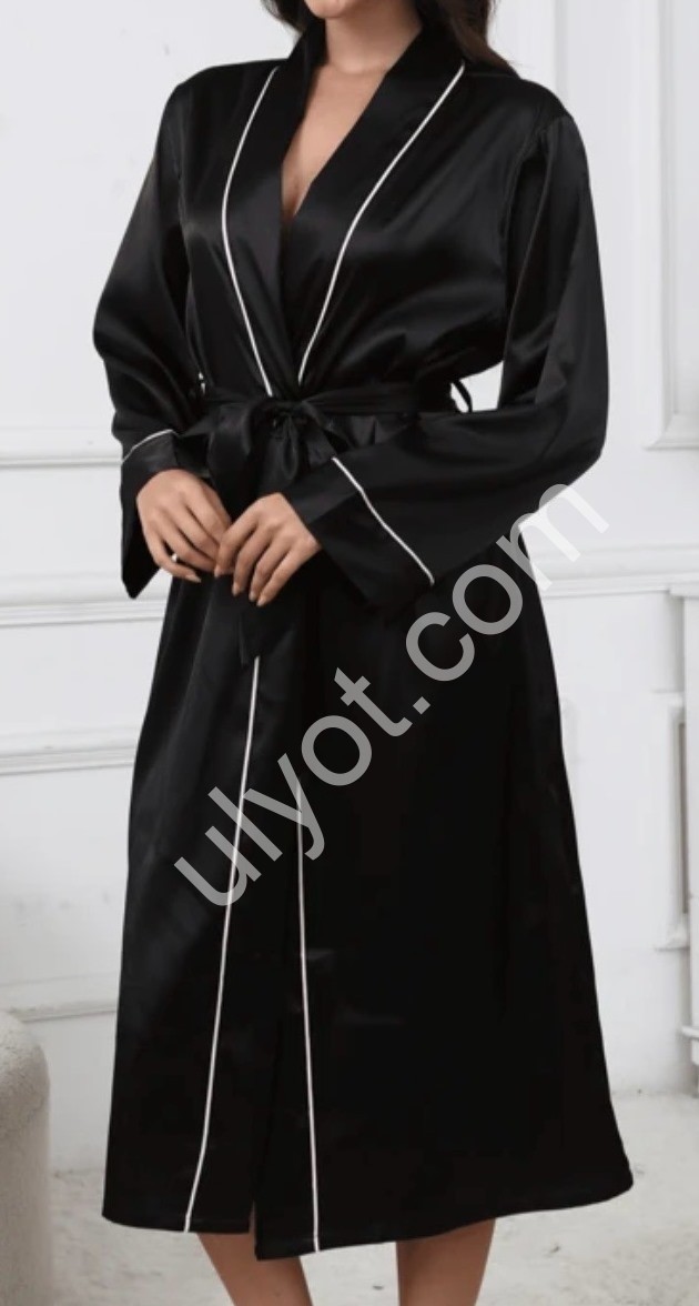 ХАЛАТ (M-3XL) ЧЕРНЫЙ 70265