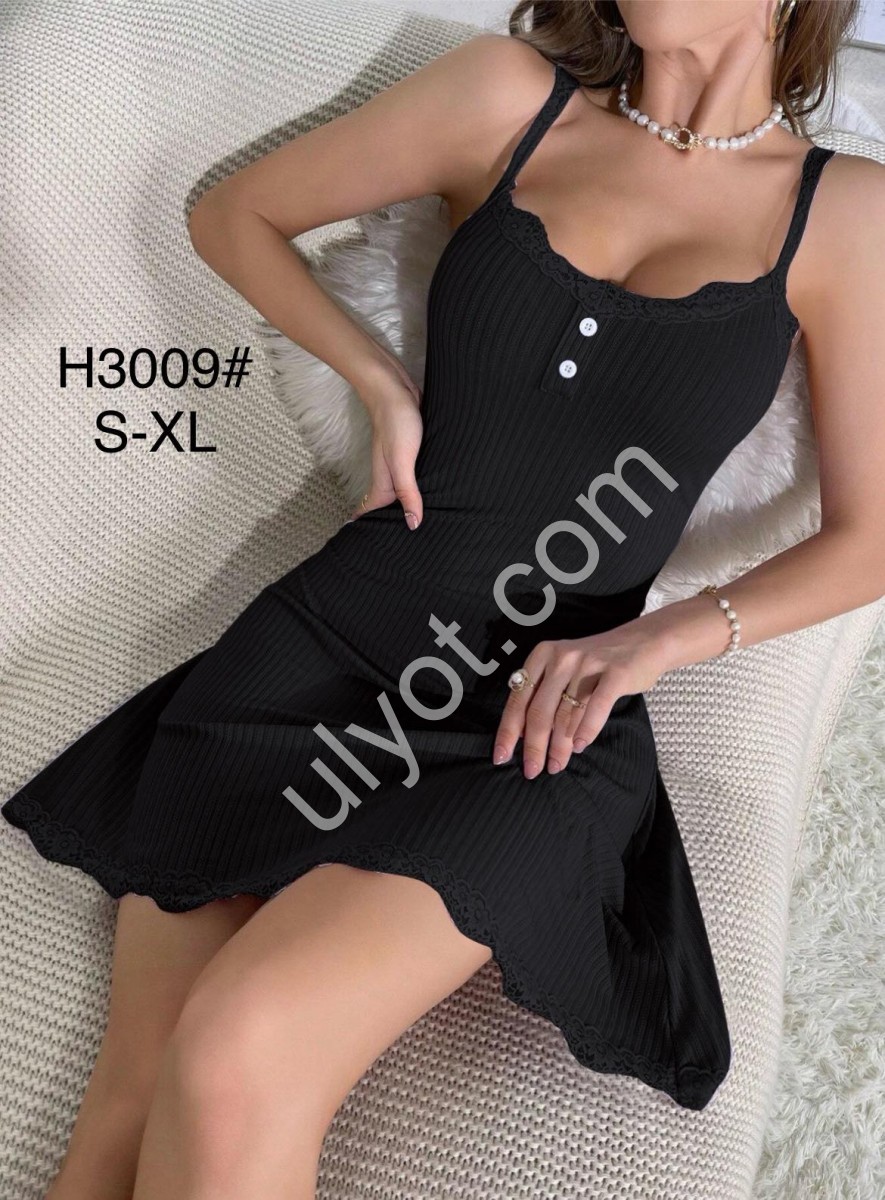 ПИЖАМА БРИТЕЛЬКИ (S-XL) ЧЕРНЫЙ H3009
