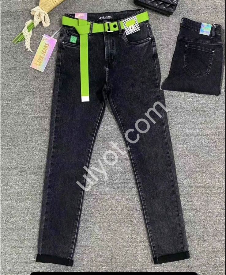 ДЖИНСЫ LZYX (28-33) ГРАФИТ L88198