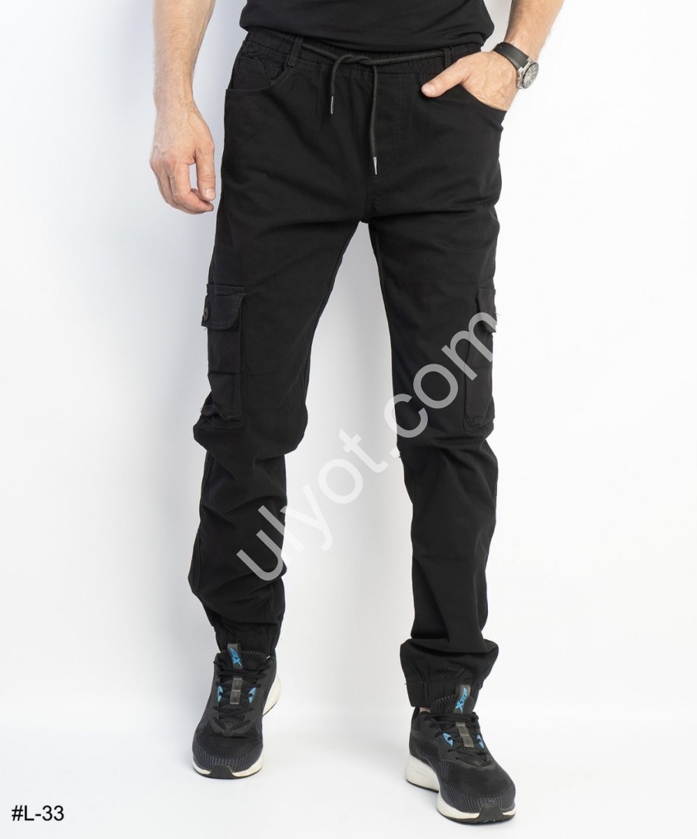 ДЖИНСЫ LIHONG (29-38) ЧЕРНЫЙ L33