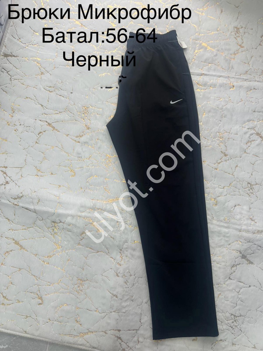 СПОРТ.ШТАНЫ N02 (56-64) ПРЯМОЙ ЧЕРНЫЙ 