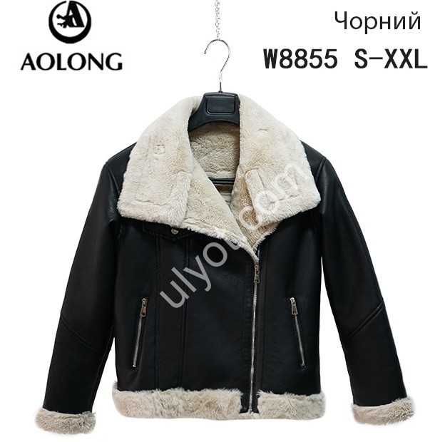 ДУБЛЕНКА AOLONG (S-2XL) ЧОРНИЙ 8855