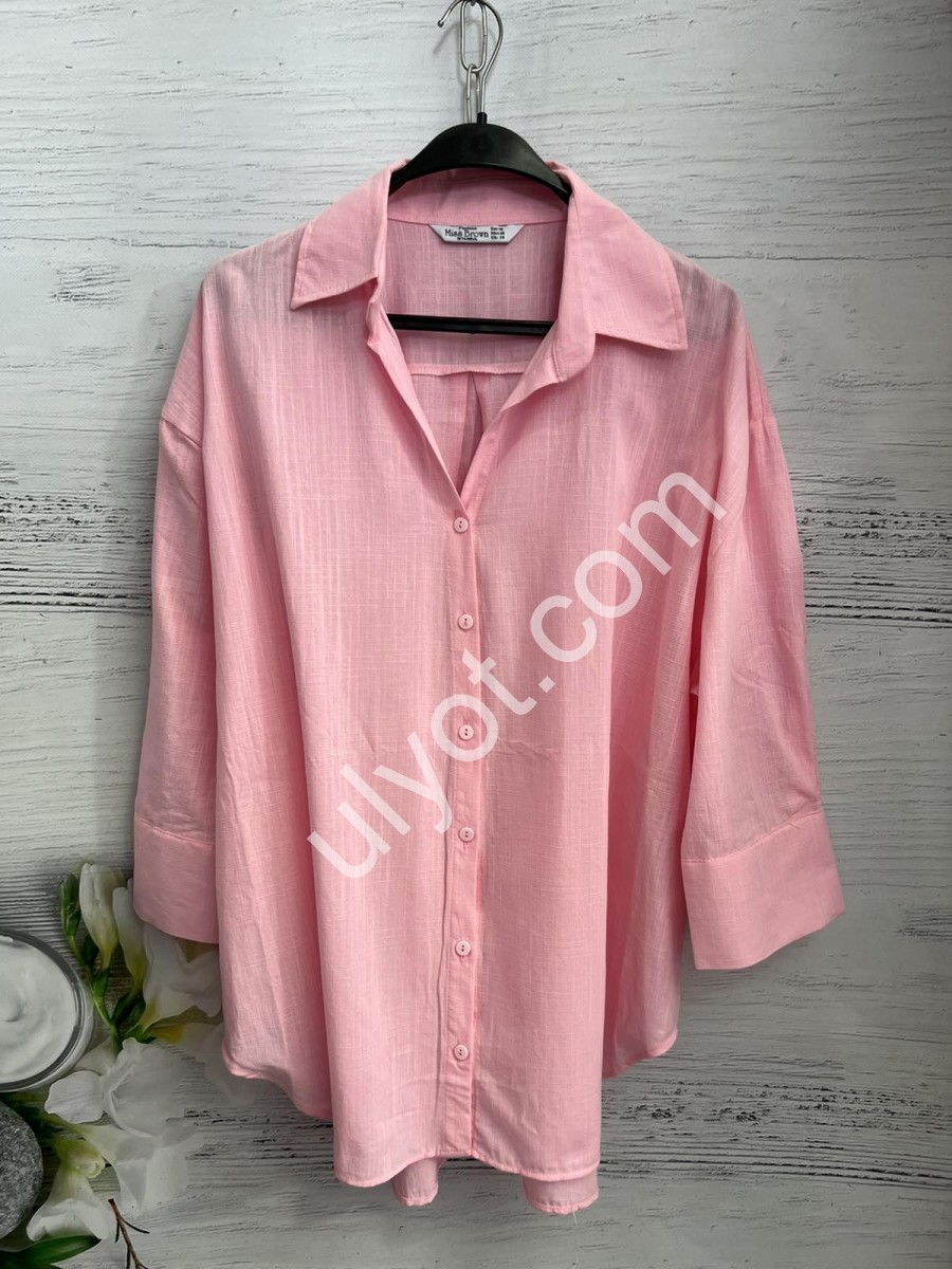СОРОЧКА-015 (S-XL) РОЖОВИЙ