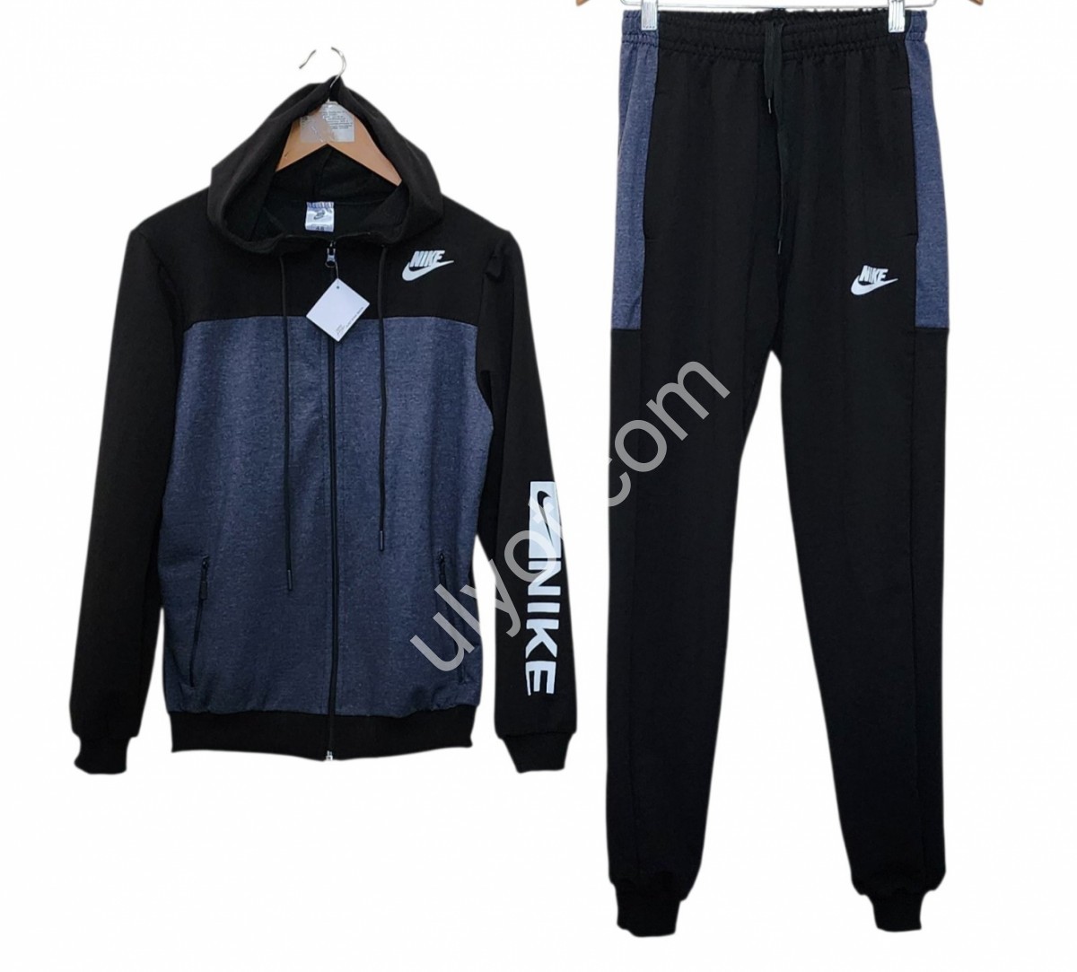 СПОРТ.КОСТЮМ N02 (40-48) МАНЖЕТ Т.СИНИЙ+ЧЕРНЫЙ 