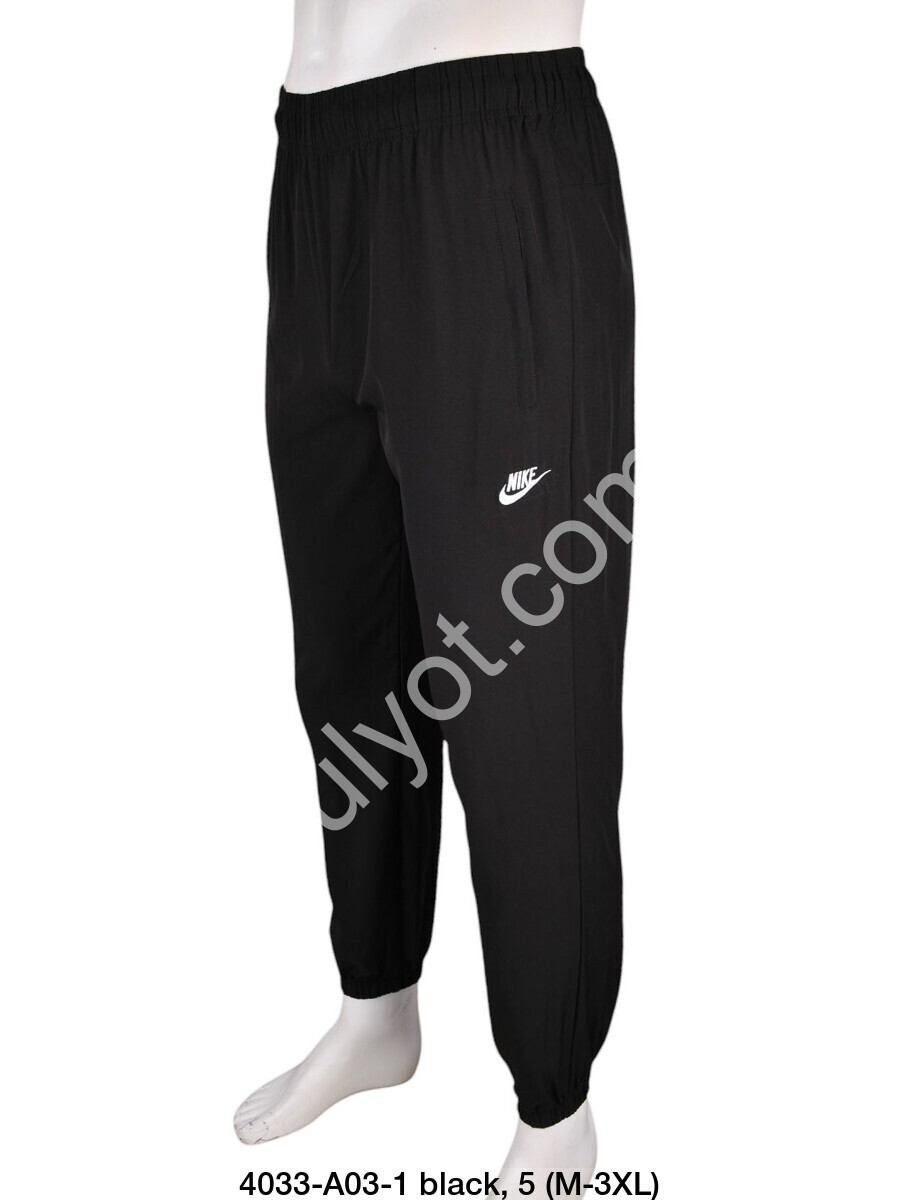 СПОРТ.ШТАНЫ N02 (M-3XL) МАНЖЕТ ЧЕРНЫЙ A03-1