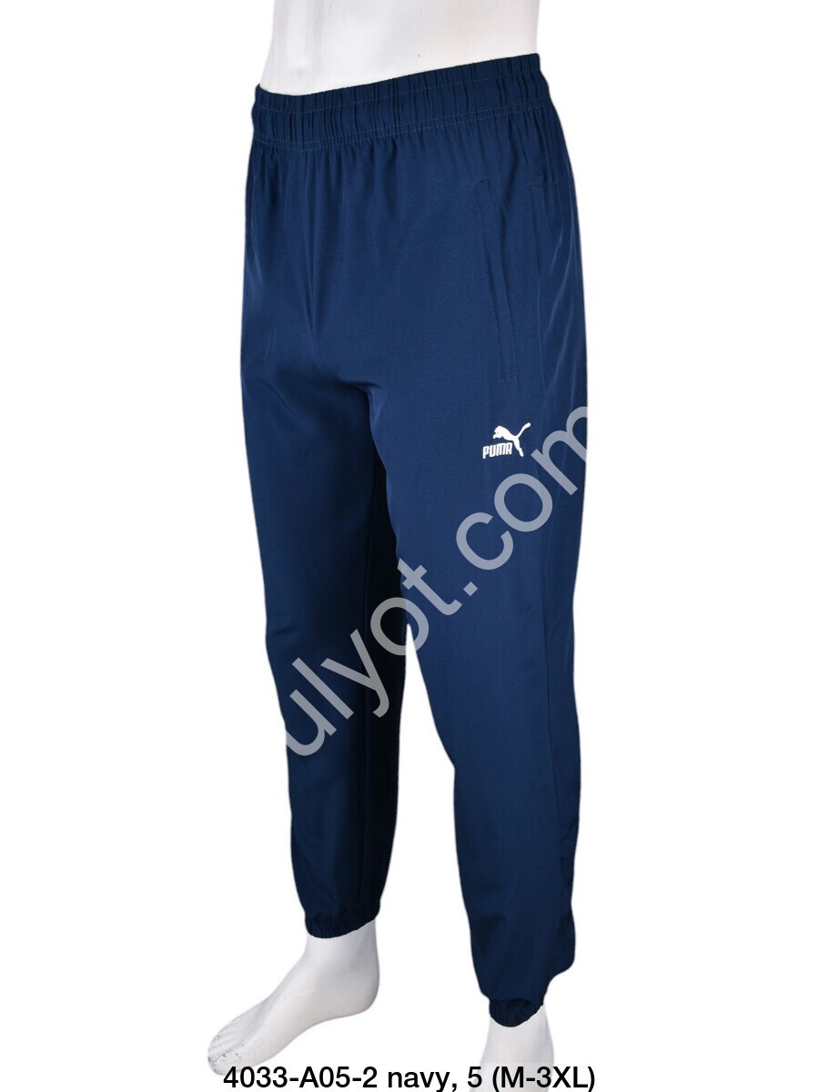 СПОРТ.ШТАНЫ P15 (M-3XL) МАНЖЕТ СИНИЙ A05-2
