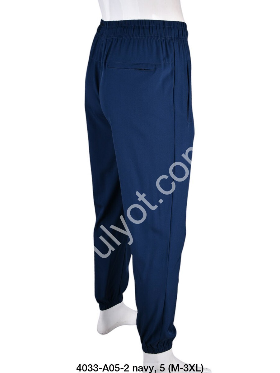 СПОРТ.ШТАНЫ P15 (M-3XL) МАНЖЕТ СИНИЙ A05-2