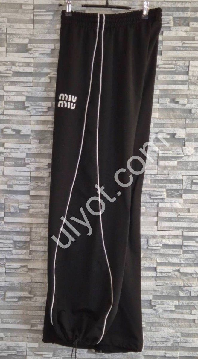Фото 2 ШТАНЫ MIU40 (S-XL) ЧЕРНЫЙ 