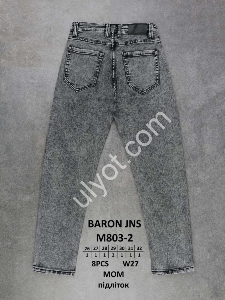 ДЖИНСИ BARON (26-32) ГРАФІТ 803-2