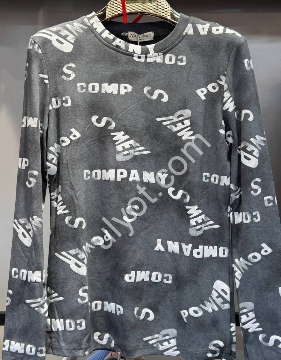 ЛОНГСЛИВ COMPANY (S-XL) ГРАФИТ 