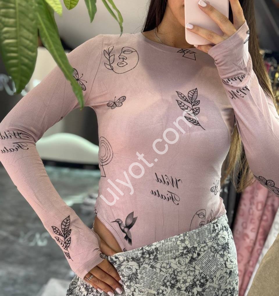 БОДИ (S-XL) БЕЛЫЙ YZ373