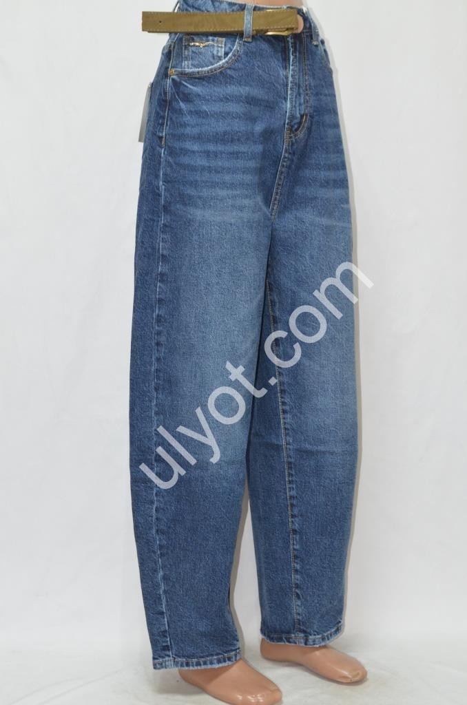 ДЖИНСЫ M.SARA (XS-XL) Т.СИНИЙ 1199