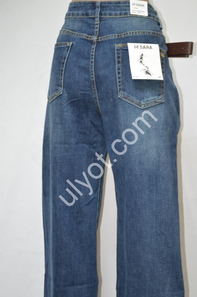 ДЖИНСЫ M.SARA (M-3XL) Т.СИНИЙ 089H