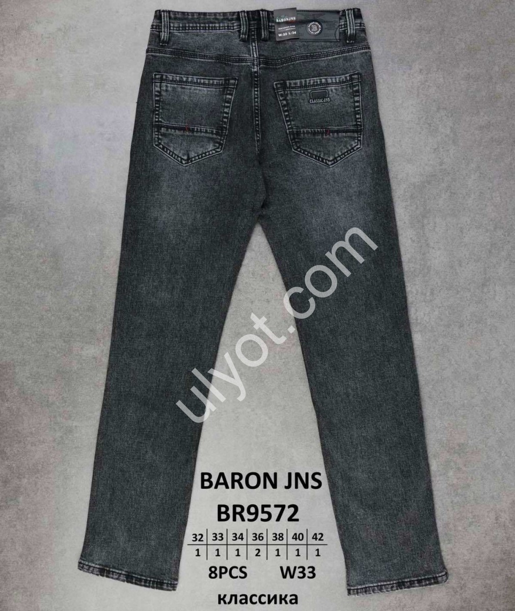 ДЖИНСИ BARON (32-42) ГРАФІТ 9572