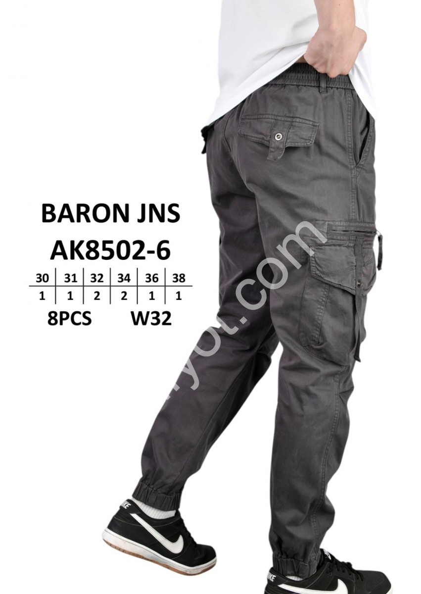 ДЖИНСИ BARON (30-38) ГРАФІТ 8502-6