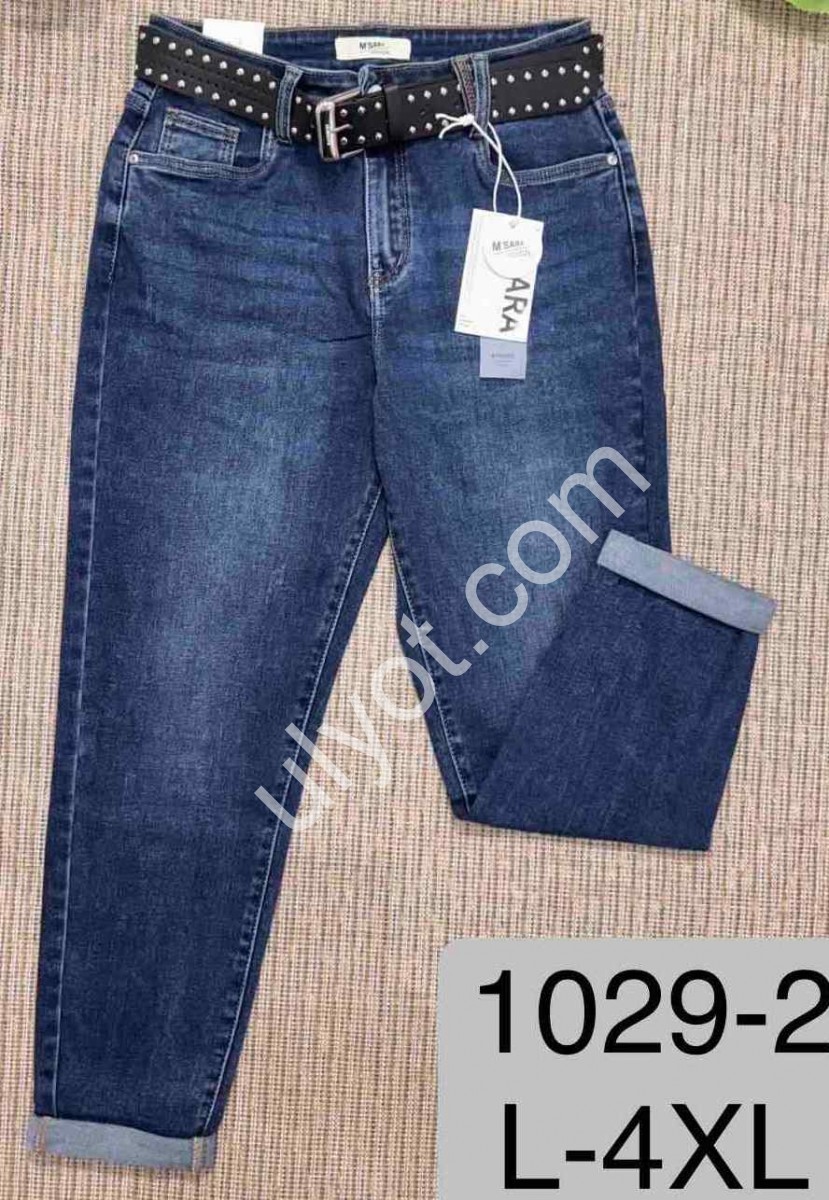 ДЖИНСИ M.SARA (L-4XL) Т.СИНІЙ 1029-2