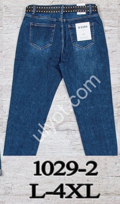 ДЖИНСЫ M.SARA (L-4XL) Т.СИНИЙ 1029-2