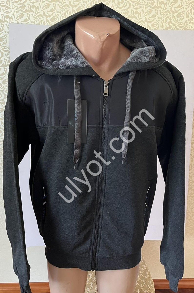 КОФТА (M-3XL) Хутро Графіт 2306