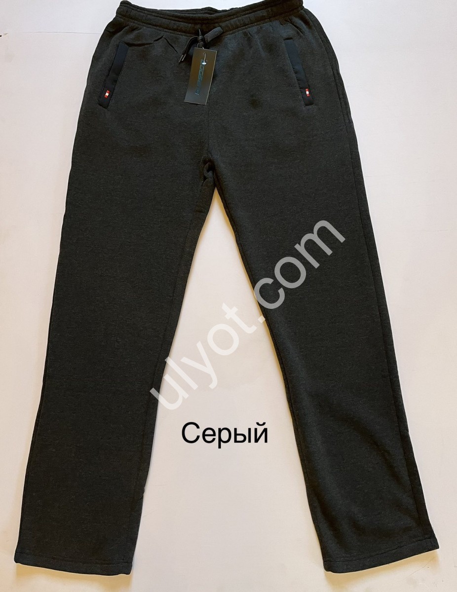 СПОРТ.ШТАНЫ (60-68) ФЛИС ПРЯМОЙ ГРАФИТ 2401