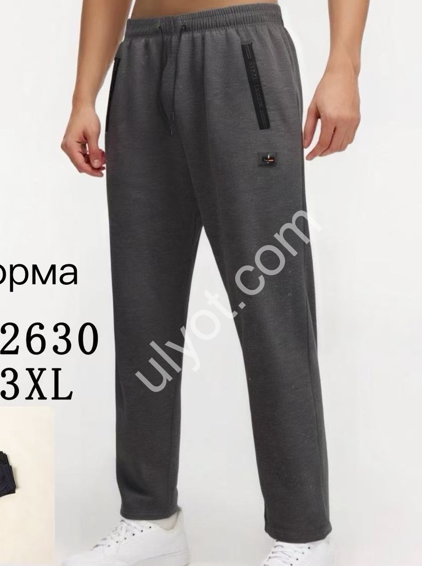 СПОРТ.ШТАНЫ (M-3XL) ПРЯМОЙ Т.СИНИЙ 2630