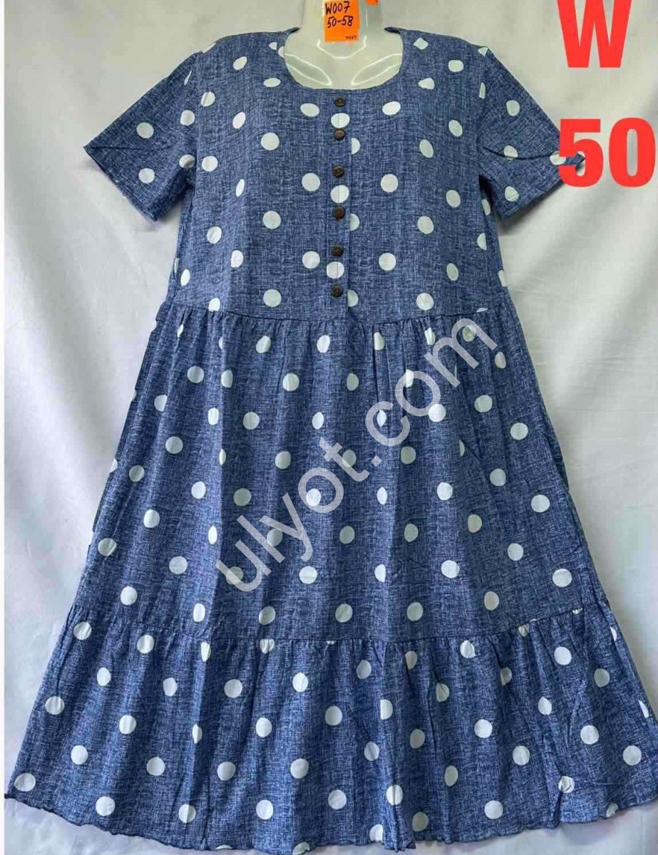 ПЛАТЬЕ (50-58) Т.СИНИЙ W007