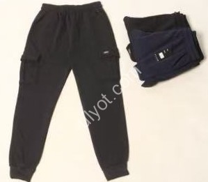 СПОРТ.ШТАНЫ (M-3XL) ФЛИС МАНЖЕТ ГРАФИТ 2609