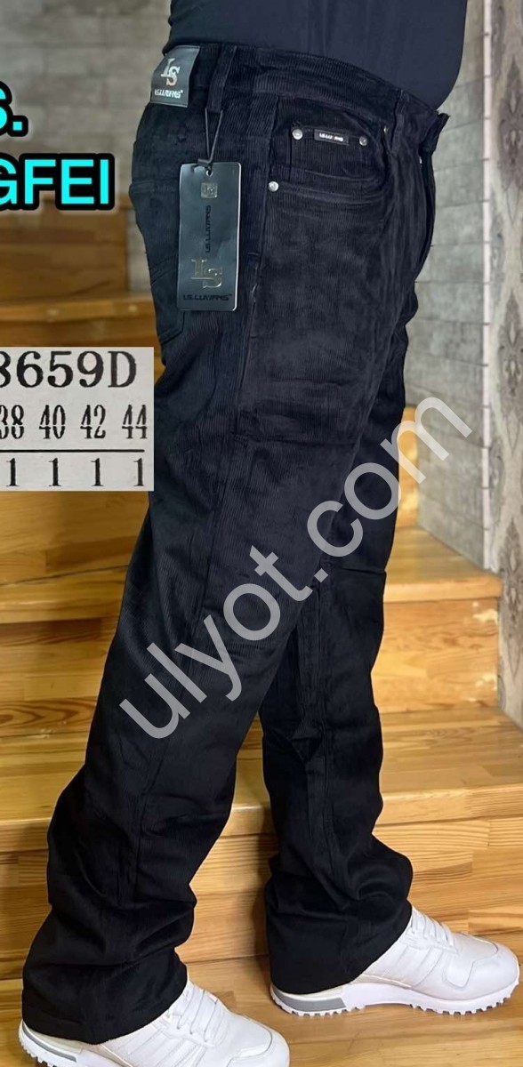 БРЮКИ LONGFEI  (34-44) ЧЕРНЫЙ F8659D