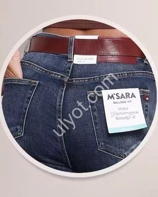 ДЖИНСИ M.SARA (XS-XL) Т.СИНІЙ 3378-H