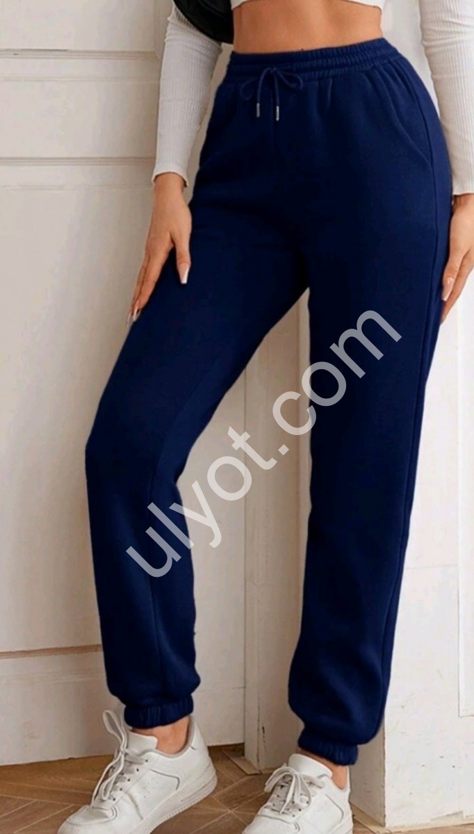 СПОРТ.ШТАНИ (42-54) ФЛІС МАНЖЕТ Т.СИНІЙ 2525