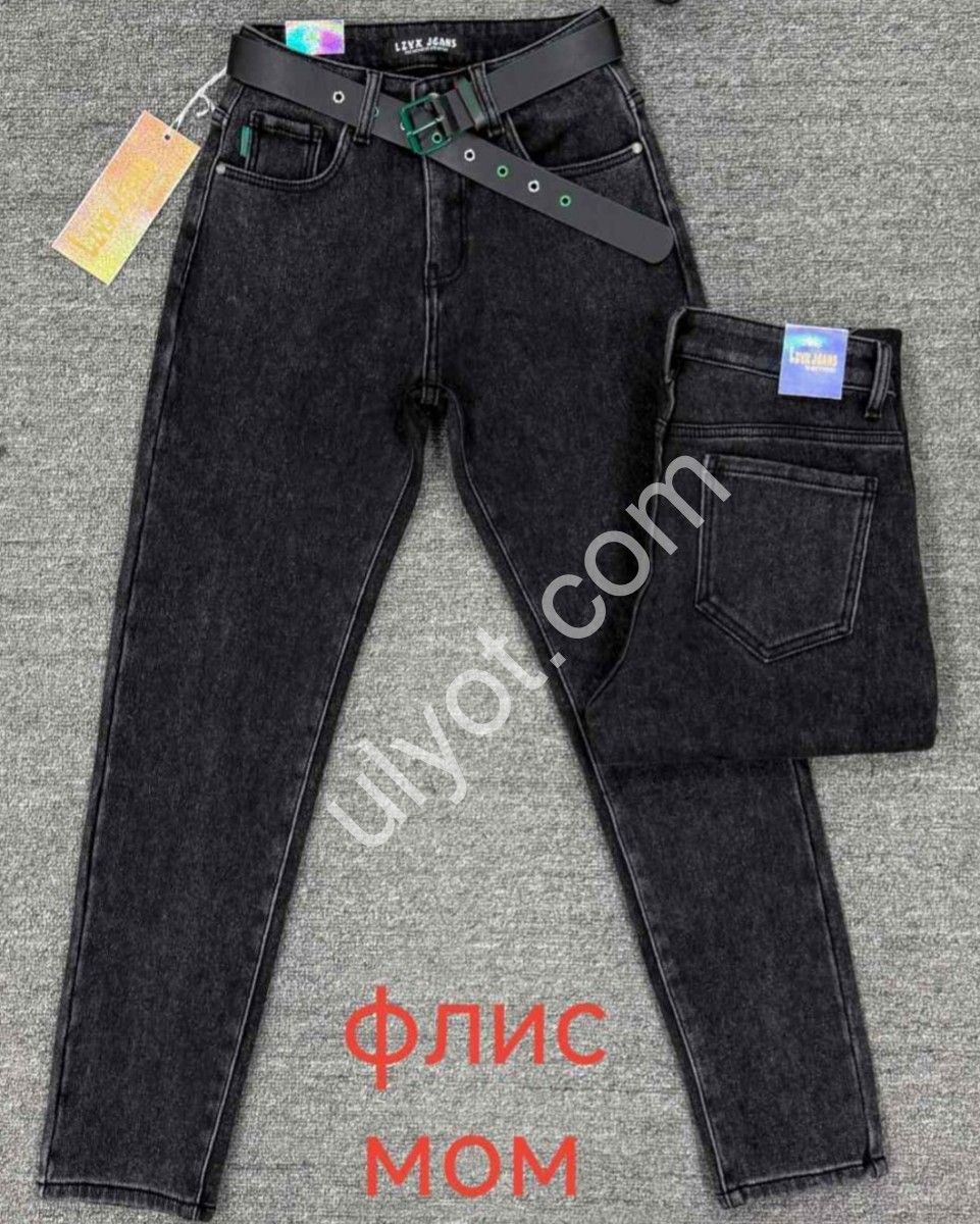 ДЖИНСЫ LZYX (25-30) ФЛИС ГРАФИТ 88253