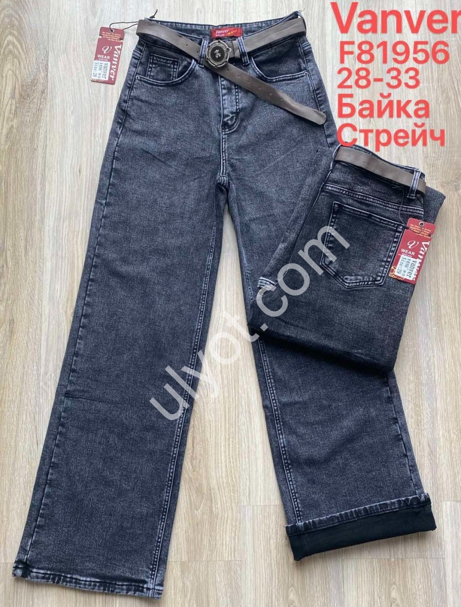 ДЖИНСЫ VANVER (28-33) БАЙКА ГРАФИТ F81956